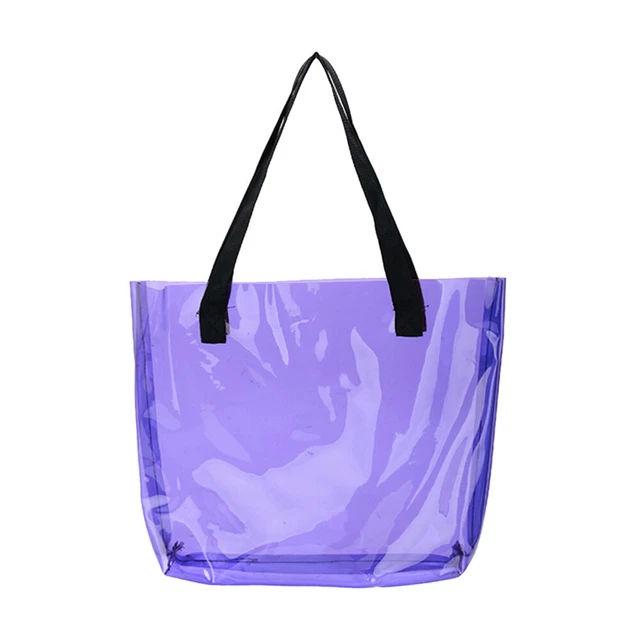Sac de rangement en PVC imperméable violet mode sac à bandoulière transparent