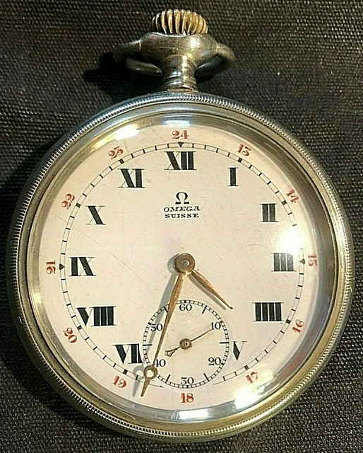 Montre Gousset Demi-lune Signée V. Seguin - Mécanique à Remontoir Fin 19e - Rare Avec Support