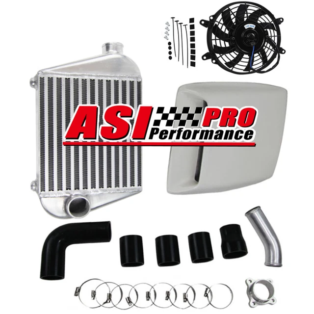 TOP MOUNT INTERCOOLER+PIPE fan Kit Fits Toyota Hilux KZN165 1KZTE 4cyl