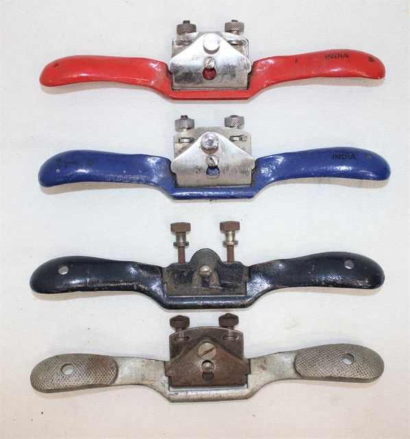 Vintage Spoke Shave Hand Planes Lot of 4! 1 maybe Stanley No. 151? India, look!