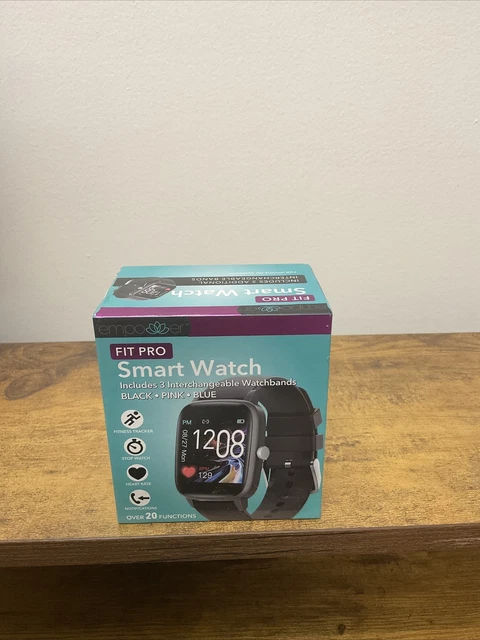 Empower Fit Pro Smartwatch SE, Apple, Android w. 3 Bands BLACK,PINK,BLUE-O5