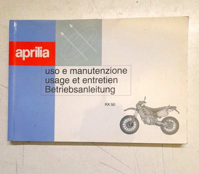 Libretto uso e manutenzione Aprilia RX 50