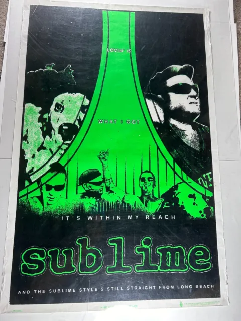 Sublime Lovin' Is What I Got Vintage Black Light Flocked Poster 23 x 35