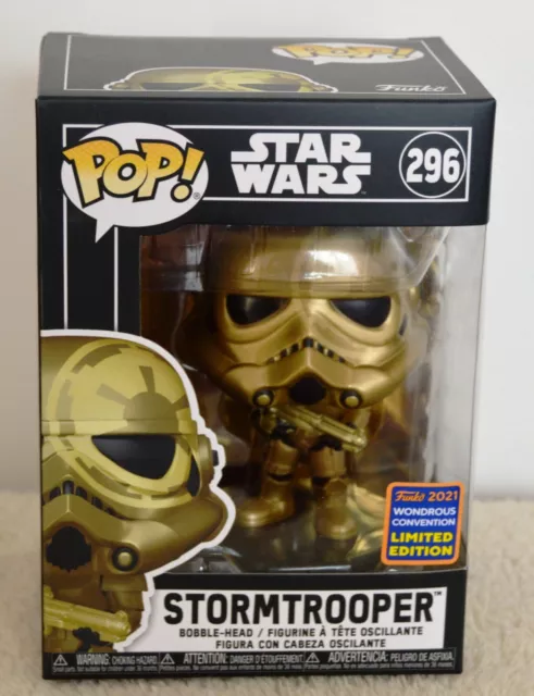 Star Wars  funko pop  Stormtrooper gold  296  Wondrous Convention 2021 LE