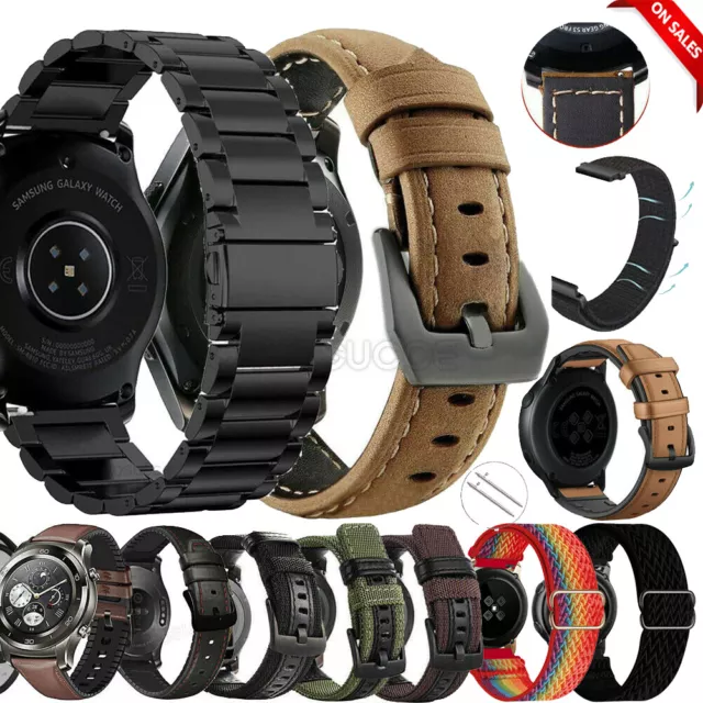 Edelstahl Leder Armband für Samsung Gear S3 Frontier Galaxy Watch 3 45mm 46mm DE