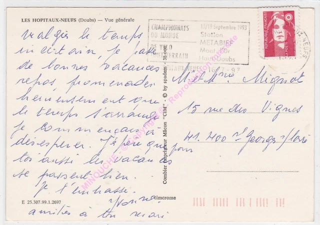 CPSM 25370 LES HOPITALAUX NEW general view Edt COMBIER 2