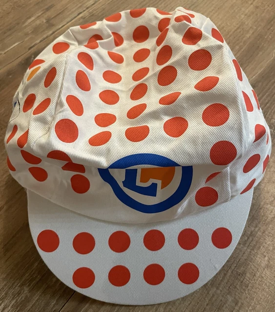 Tour de France Polka Dot Jersey Best Climber Cycling Cap E. Leclerc New Tour de France Polka Dot Jersey Best Climber Cycling Cap E. Leclerc New