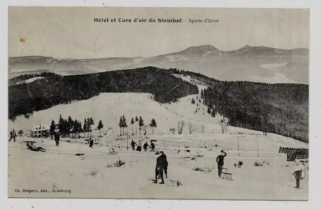 STRUTHOF (67) Hôtel  Sports d'Hiver  Lugeurs  1922