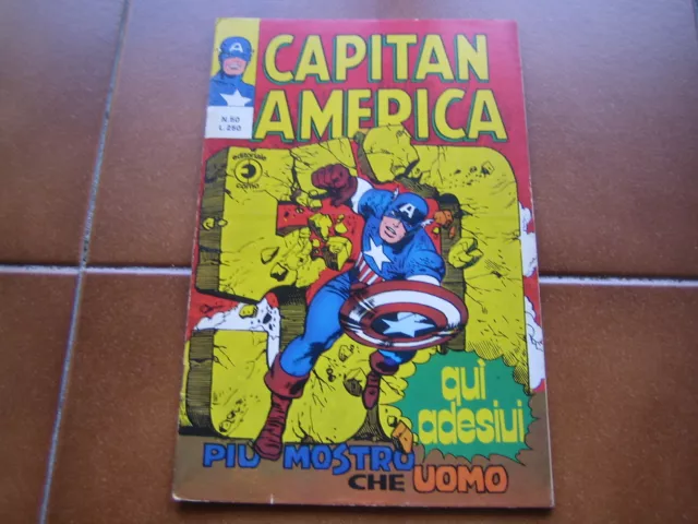 Capitan America N. 50 Originale Corno Completo Di Adesivi - Ottimo++