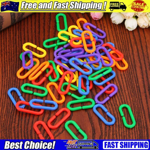 100pcs Parrot C-clip Toy Plastic Parrot Learning Toys Funny Parakeet Accessories