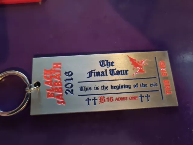black sabbath 2016 the end offical tour exclusive metal keychain keyring new vip