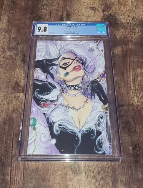Black Cat #1 CGC 9.8 Graded Peach Momoko Virgin Variant Edition Marvel Comics