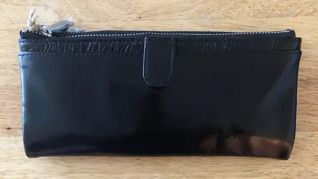 Nwt Women's Hobo International Leather Wallet, Taylor, Black