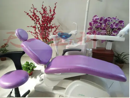 1Set Dental Unit Chair Cover Sleeves Protector Waterproof PU Leather Purple
