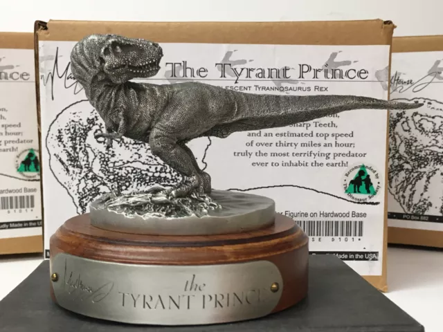 Tyrannosaurus Rex Collectible Pewter Dinosaur Statuette - Tyrant Prince