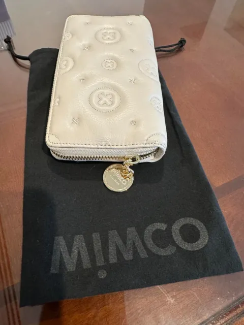 Bnwt Mimco Oyster & Gold 15 Card Slot 6 Note Compartment Zip Wallet Rrp $229