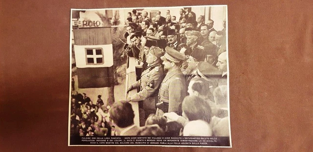 DUCE BENITO MUSSOLINI a Bengasi nel 1937 Accoglienza del popolo Libia ...