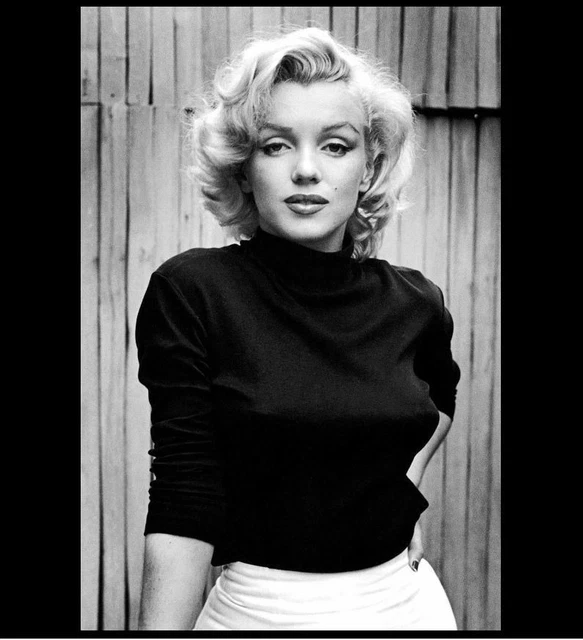 MARILYN MONROE HOT PHOTO, Sexy Black Perky Blouse Publicity