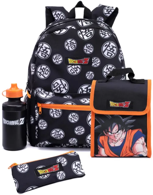Dragon Ball Z zaino bambini adolescenti 4 pezzi Goku borsa pranzo bottiglia