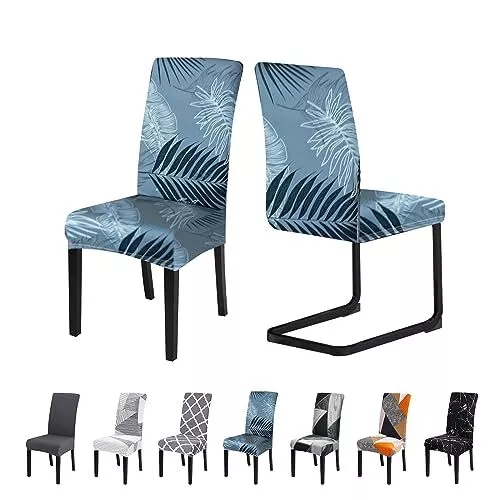 Chair Covers for Dining Room Set of 6 Stretch Dining Chair Covers Spandex Kit...