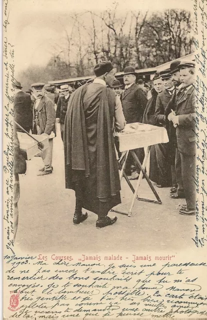 Carte Postale Paris Les Courses Jamais Malade Jamais Mourir