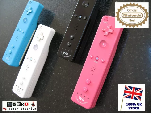 Nintendo Wii Remote Controller Wii Motion Plus + GENUINE NINTENDO Choose Colour