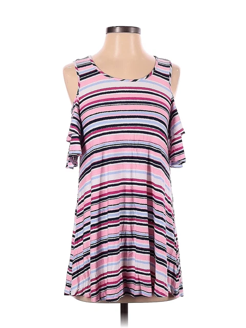 Elle Women Pink Short Sleeve Top S