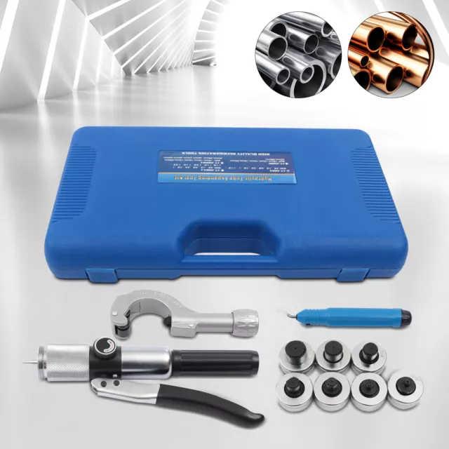3/8"~1-1/8" 7 Lever Hydraulic Tubing Expander Tool Swaging HVAC Tools Tube
