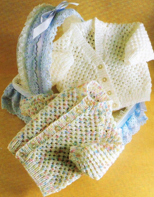 Cardigan occhiello bambini bambina manica Raglan MODELLO A MAGLIA DK 16 - 22 collo V
