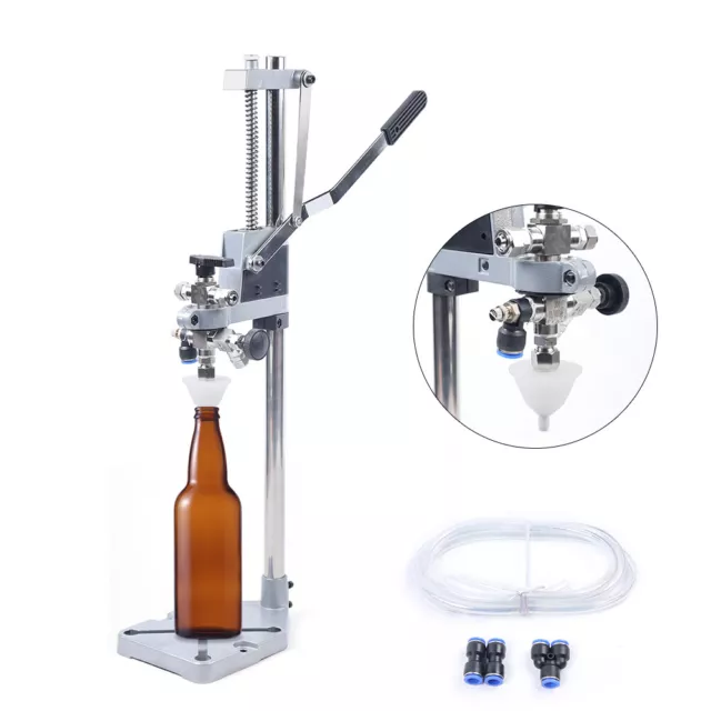 Manual Bottle Pressure Beer Filling Machine Liquid Beer Filler Stainless Steel