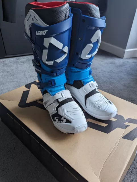 Leatt GPX Boots 5.5 Premium White Blue/White Boot MX/Enduro