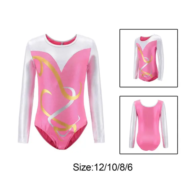 Ragazza Ginnastica Body, Dancewear, Danza Athletic Body, Pink Outfit Teamwear,