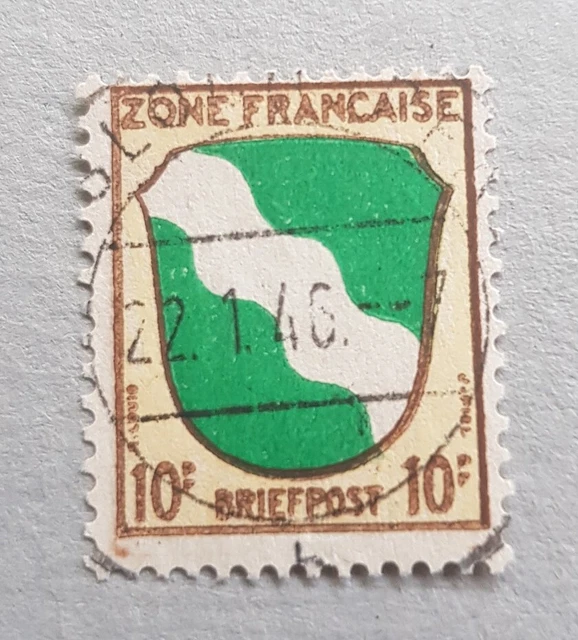 FRZ.ZONE ALLGEMEINE AUSGABE 1945...Mi-Nr 5 sauber gestempelt. FRZ.ZONE ALLGEMEINE AUSGABE 1945...Mi-Nr 5 sauber gestempelt.