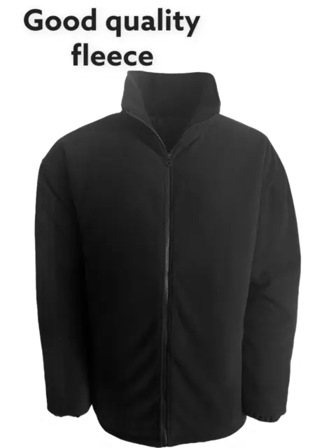 Mens Heavy Duty Work Jacket  Good quality Thick Fleece Winter Padded Black
