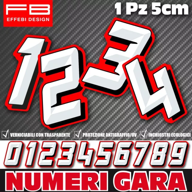 Adesivi Stickers NUMERO GARA NUMERI Moto Honda Yamaha Auto Scooter Quad CIV SBK