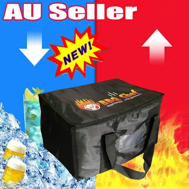 50L LARGE FOOD Delivery Insulated Bags Pizza Takeaway Thermal Warm/Cold