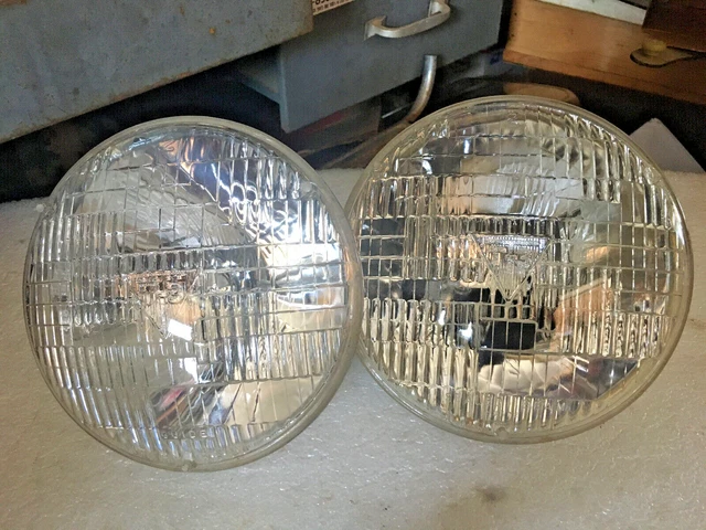 Used  Orignal Pair Of  6 Volt  T-3 Headlights Chevy