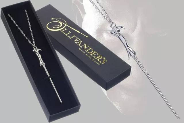 Harry Potter Voldemort Wand Silver Plated Necklace - Collar Varita Mágica