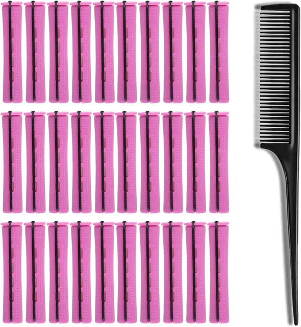 Set Bigodini Per Capelli Ricci Flessibili In Spugna Colorati - Foto 10