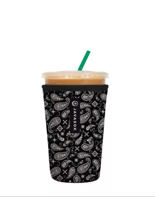 Black Bandana Java Sok ~Iced Coffee Sleeve Medium🖤🤍