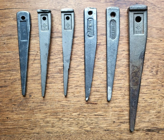 VINTAGE (6) Lathe Taper Drift Keys Drill Press Chuck Removal Tools 25.
