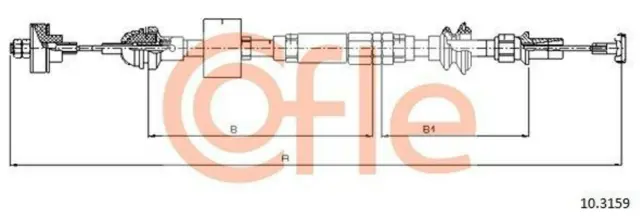 COFLE 10.3159 Cavo frizione per VW POLO (9N) POLO (6N2) Polo Schrägheck (6N1)