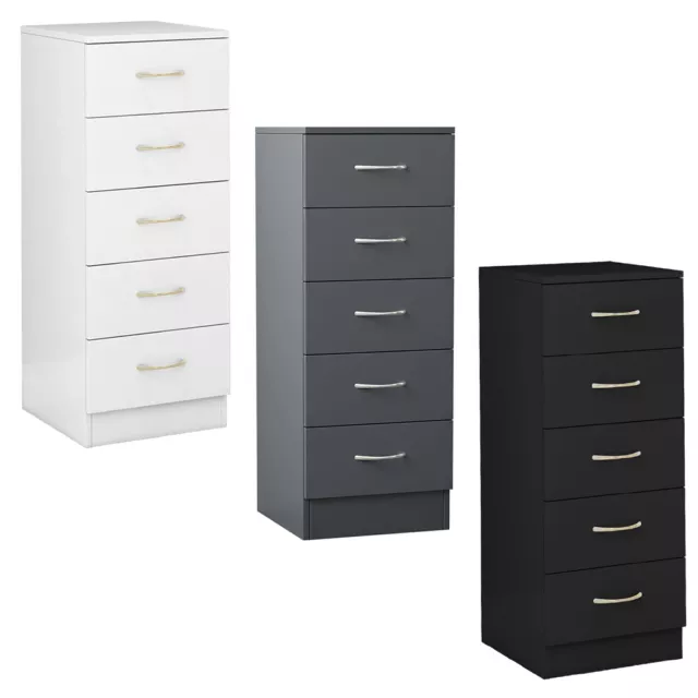 Chest of 5 Drawer Bedroom Furniture Bedside Table Storage Tall Cabinet Sideboard