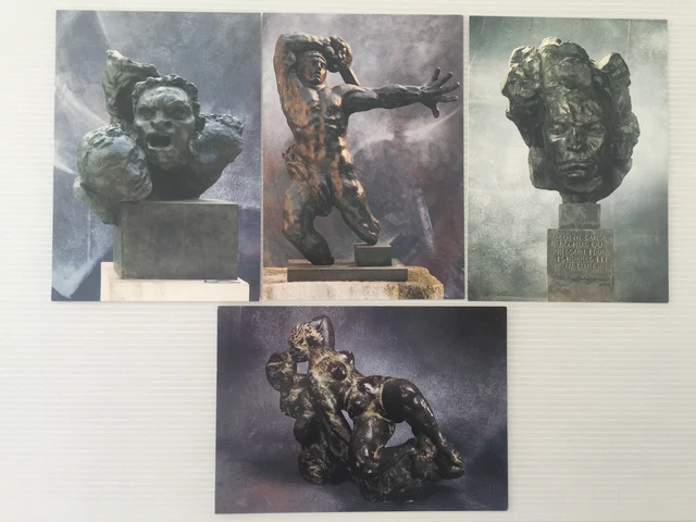 Lot  4  Cartes Postales   ANTOINE BOURDELLE   Bronze  Statues  Postcards