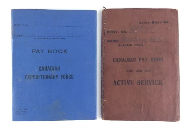 Private Wilson WWI 19th Can Infantry Canadian Pay Book Active Service K804