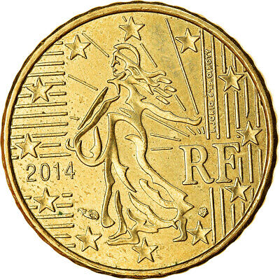 [#766561] France, 10 Euro Cent, 2014, TTB, Laiton