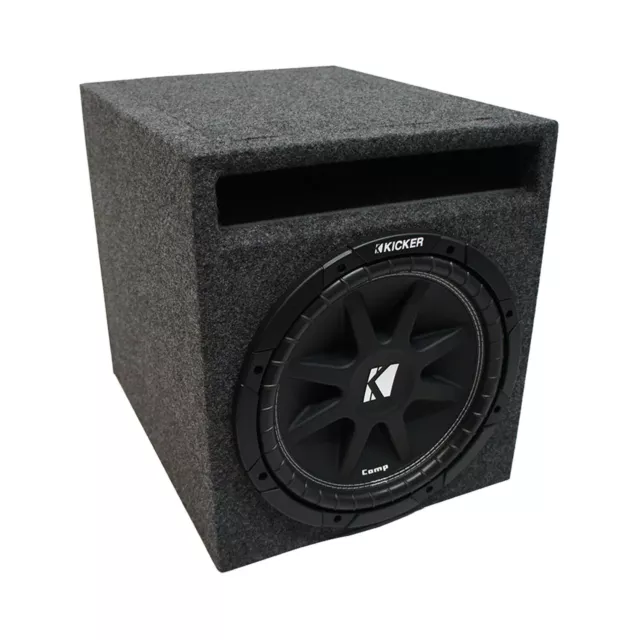 Universal Car Stereo Slotted S Port Single 15" Kicker Comp C15 Sub Box 4 Ohm