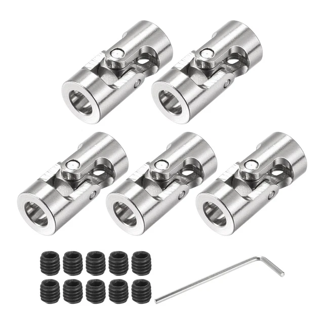 5pcs Rotating Cross Joint Shaft Clutch 5mm to 6mm Internal Length L23 x D11