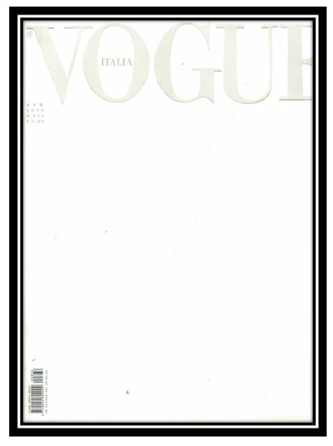 VOGUE ITALIA ITALY 2020 April Magazine #836 White Edition FAR AWAY