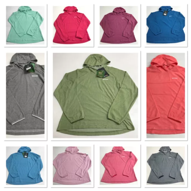 Regatta Women’s Micro-Fleece Hoodie Montes Half Zip Lightweight Outdoors Camping